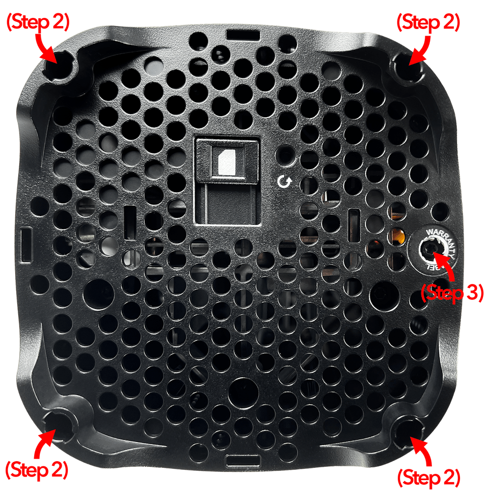 Unscrew the five T10 screws from the bottom cover