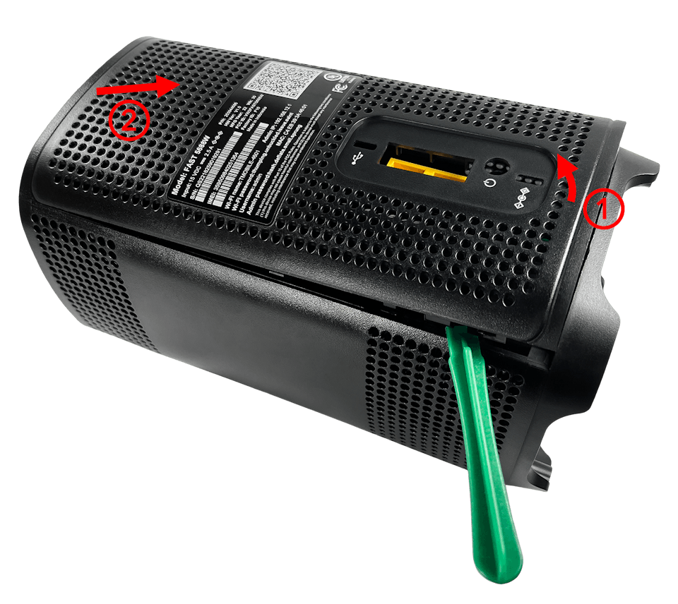 Removing the back plate from the outer cover.